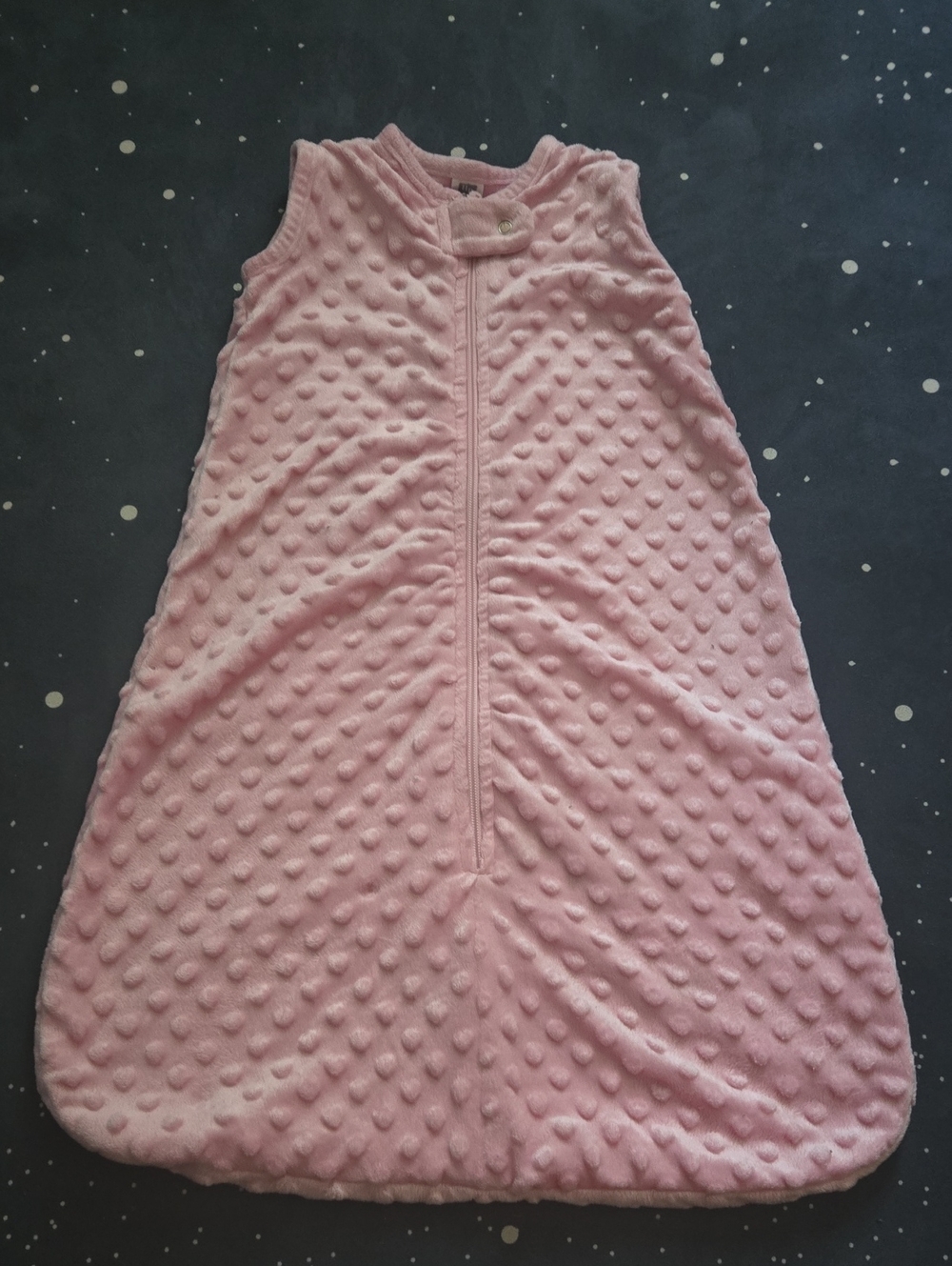 Hudson Baby Pink Plush Dot Sleep Sack - Soft Zip Front